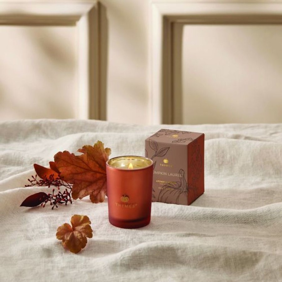 Cottage Kitchen THYMES Candles | Thymes- Pumpkin Laurel Votive Candle