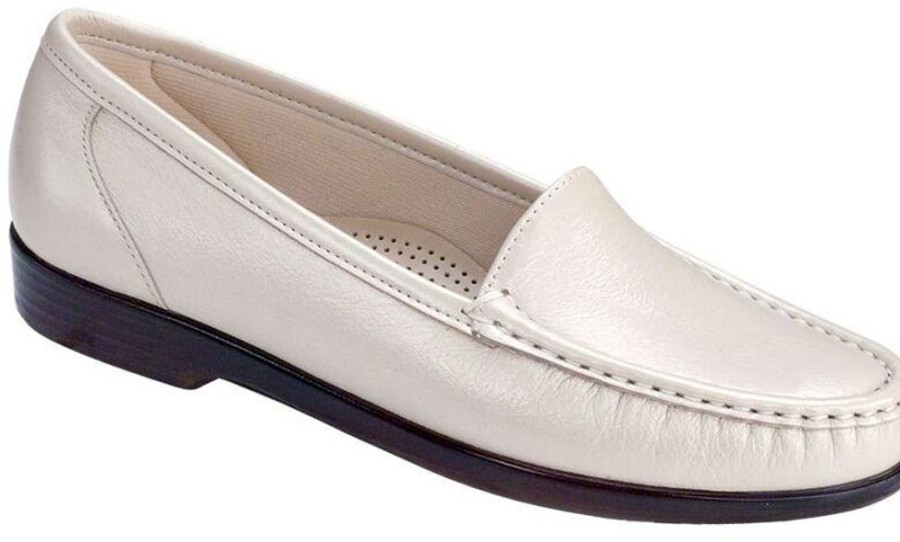 Women SAS Casual Footwear | Sas- Womens Simplify Slip On Loafer Pearl Bone