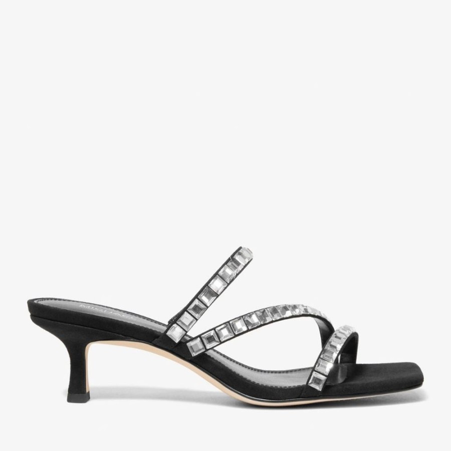 Women MICHAEL KORS Sandals | Michael Kors- Women'S Celia Kitten Slide Dress Sandal Black