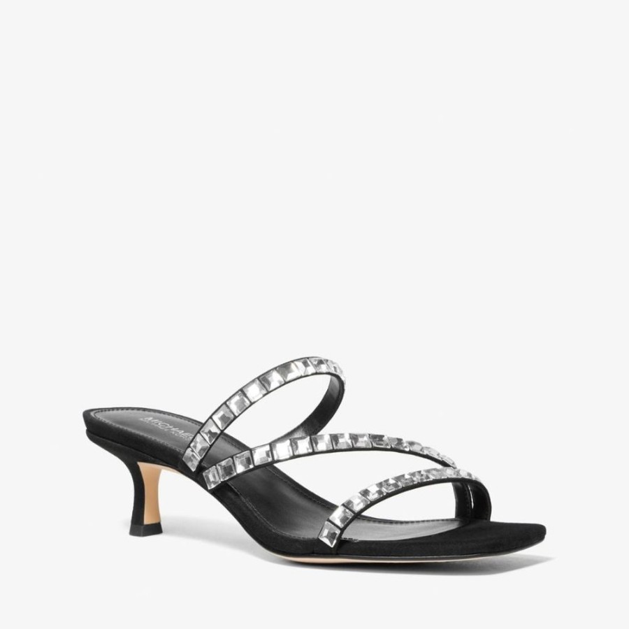 Women MICHAEL KORS Sandals | Michael Kors- Women'S Celia Kitten Slide Dress Sandal Black