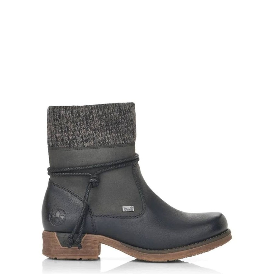 Women RIEKER Winter Boots | Rieker- Ladies Boot 79688-00 Black