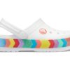 Kid CROCS Casual Footwear | Crocs- Kids Chevron Beaded Clog White