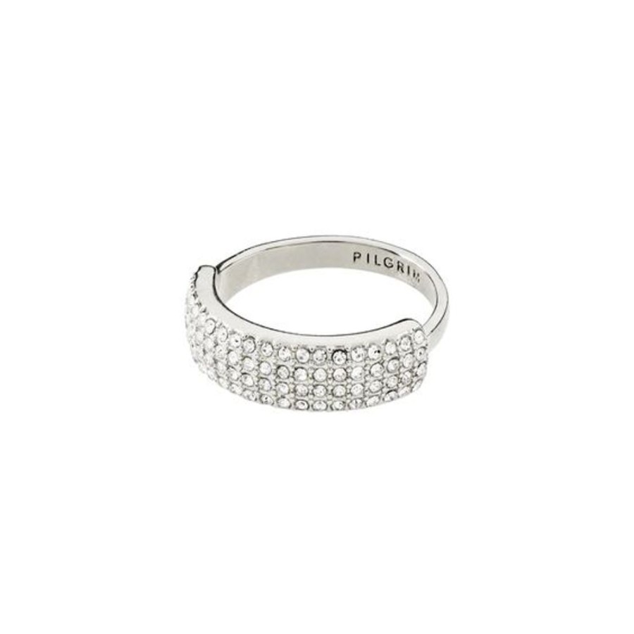 Women PILGRIM Jewelry | Pilgrim- Heat Silver Crystal Ring