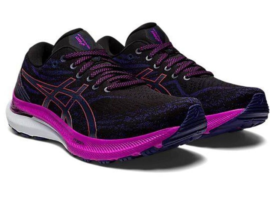 Women ASICS Casual Footwear | Asics- Women'S Gel-Kayano Shoes Blk-Red Alert