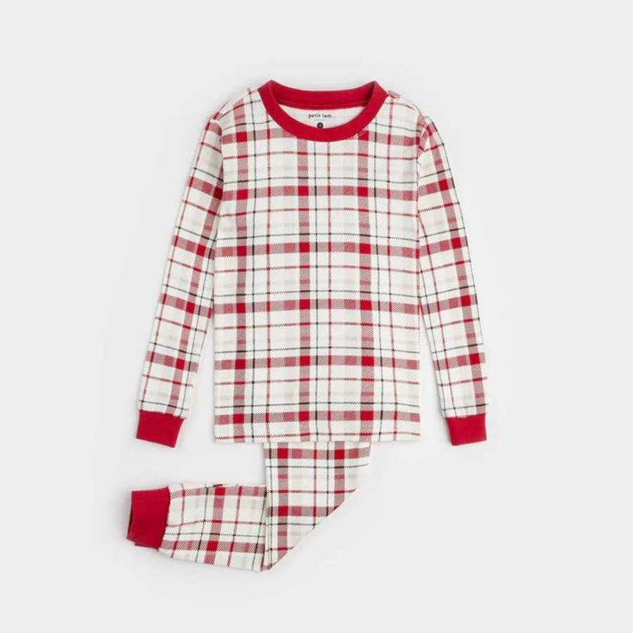 Kid PETIT LEM Sleepwear | Petit Lem- Big Kids Festive Print Pajama Set