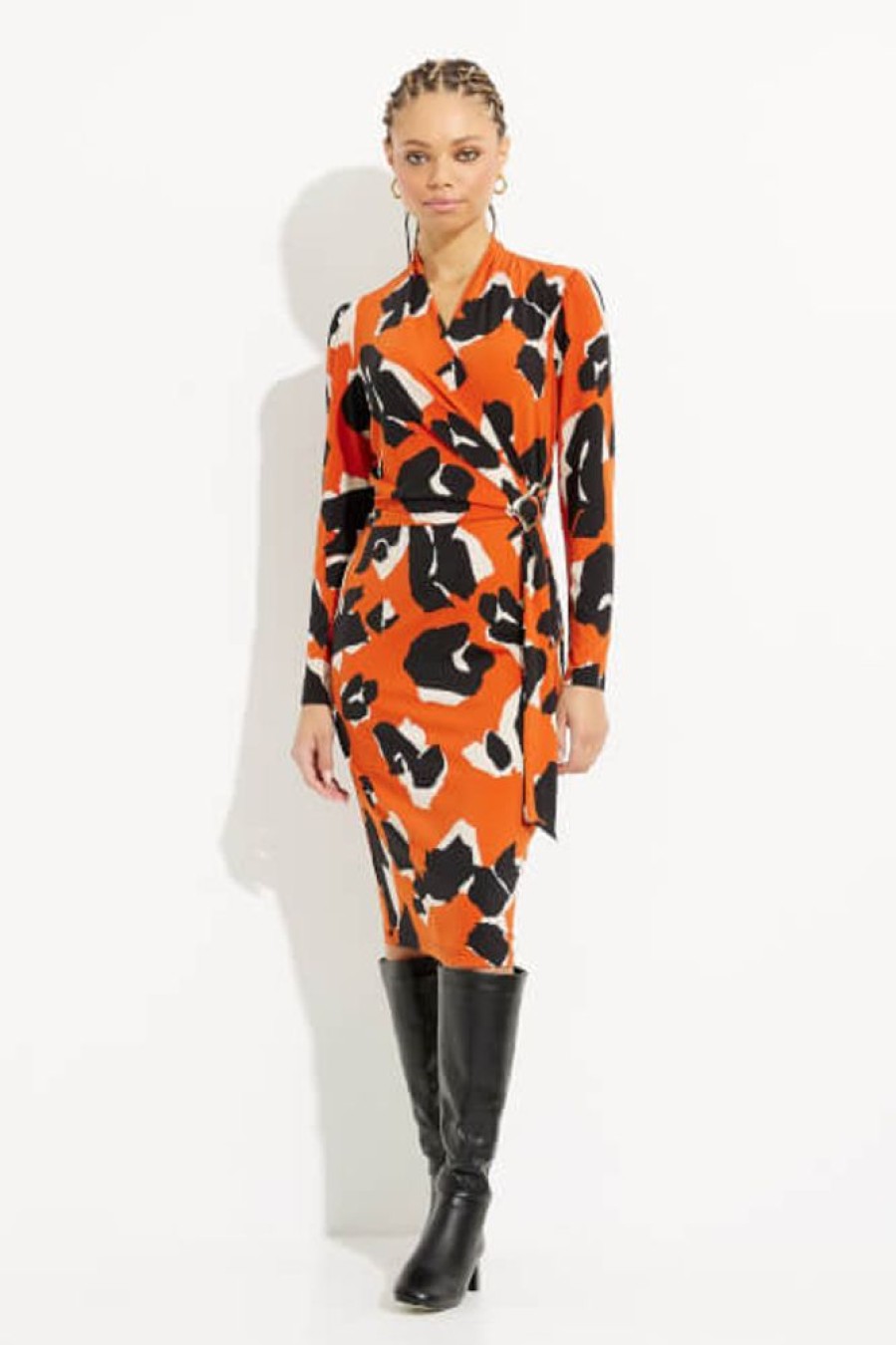 Women JOSEPH RIBKOFF Dresses | Joseph Ribkoff- Animal Print Dress Tandori-Multi