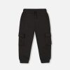 Kid DEUXPARDEUX Bottoms | Deux Par Deux- Boys Neoprene Cargo Sweatpants