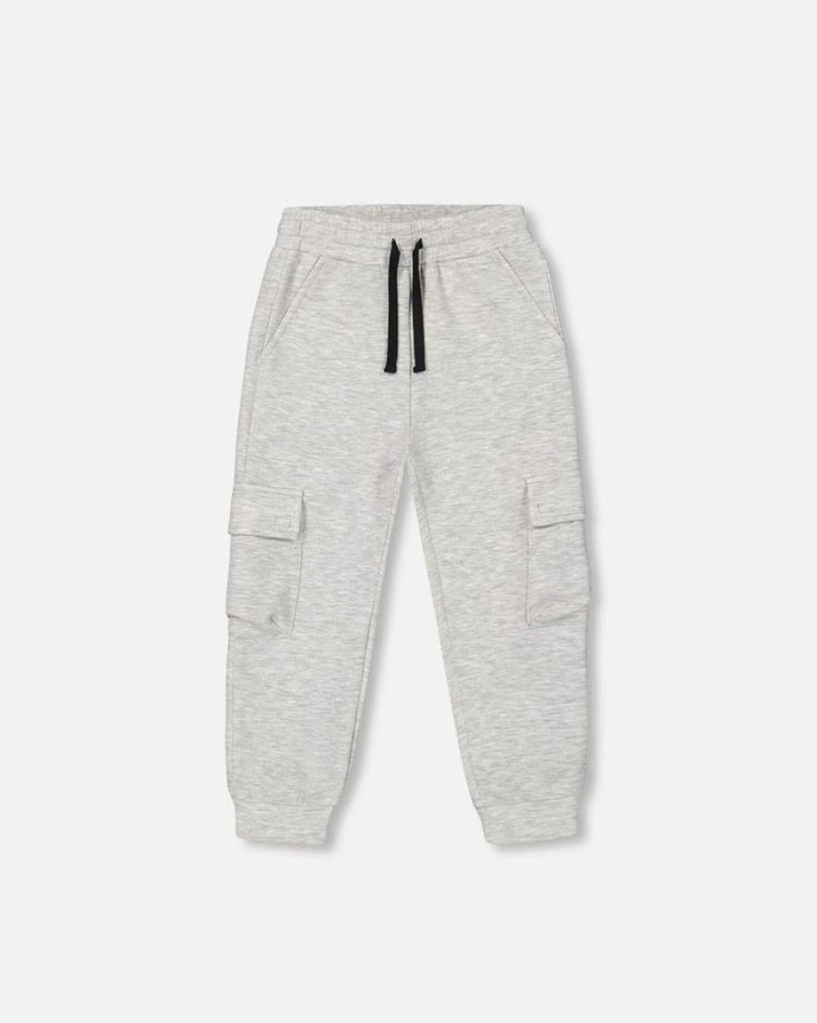 Kid DEUXPARDEUX Bottoms | Deux Par Deux- Boys Neoprene Cargo Sweatpants