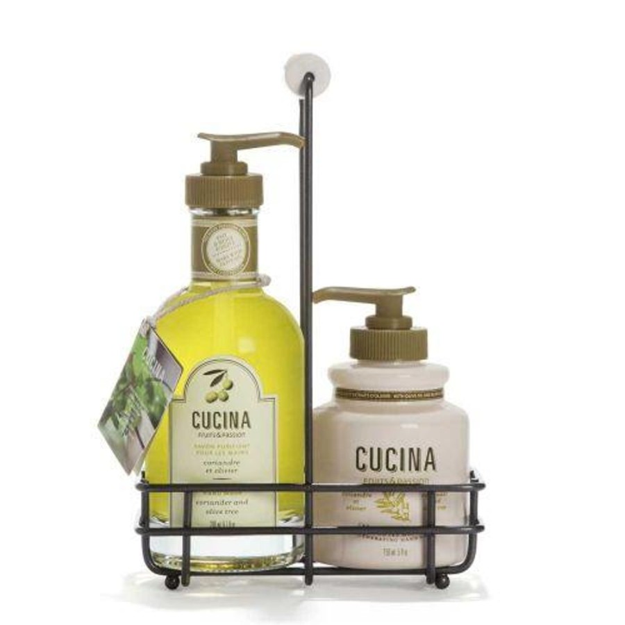 Cottage Kitchen F&P FRUITS & PASSIONS Soaps & Lotions | Fruits & Passion-Cucina Coriander & Olive Duo Hand Wash & Hand Cream Set