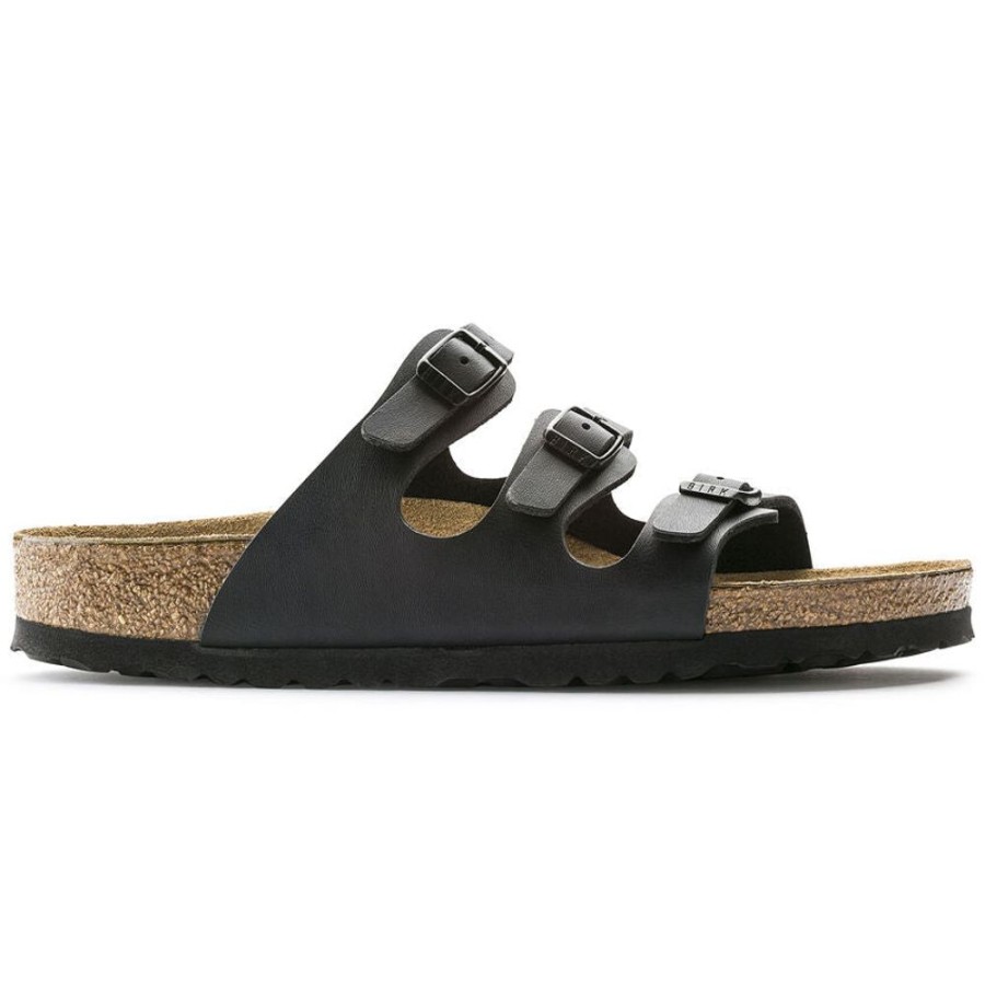 Women BIRKENSTOCK Casual Footwear | Birkenstock- Florida Soft Footbed Birko-Flor Sandal Black