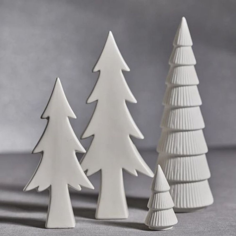 Cottage Kitchen SCHAUBEN & CO Decor | Zodax- Matte White Decorative Tree-Small