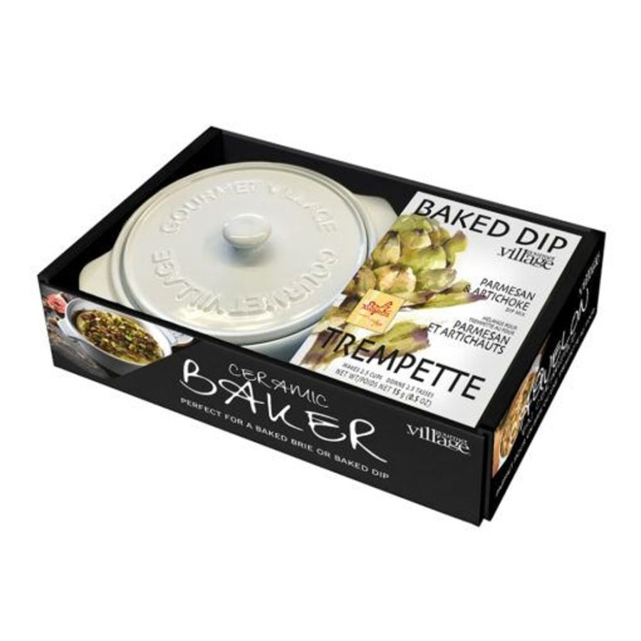 Cottage Kitchen GOURMET DU VILLAGE Kitchenware | Gourmet Du Village- White Ceramic Baker Gift Set