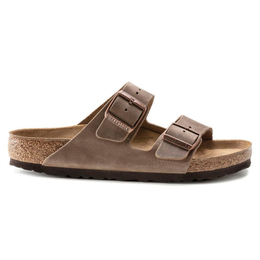 Men BIRKENSTOCK Sandals | Birkenstock- Arizona Oiled Leather Sandal Tobacco