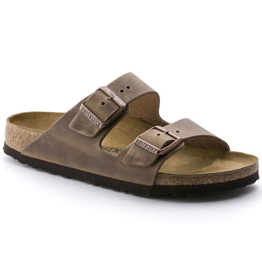 Men BIRKENSTOCK Sandals | Birkenstock- Arizona Oiled Leather Sandal Tobacco