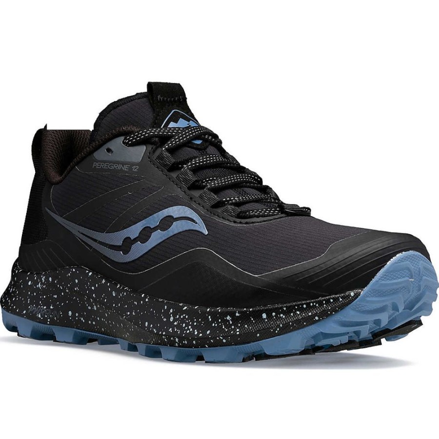 Women SAUCONY CANADA Sneakers | Saucony- Women'S Peregrine Ice+ 3 Athletic Shoe Black-Summit