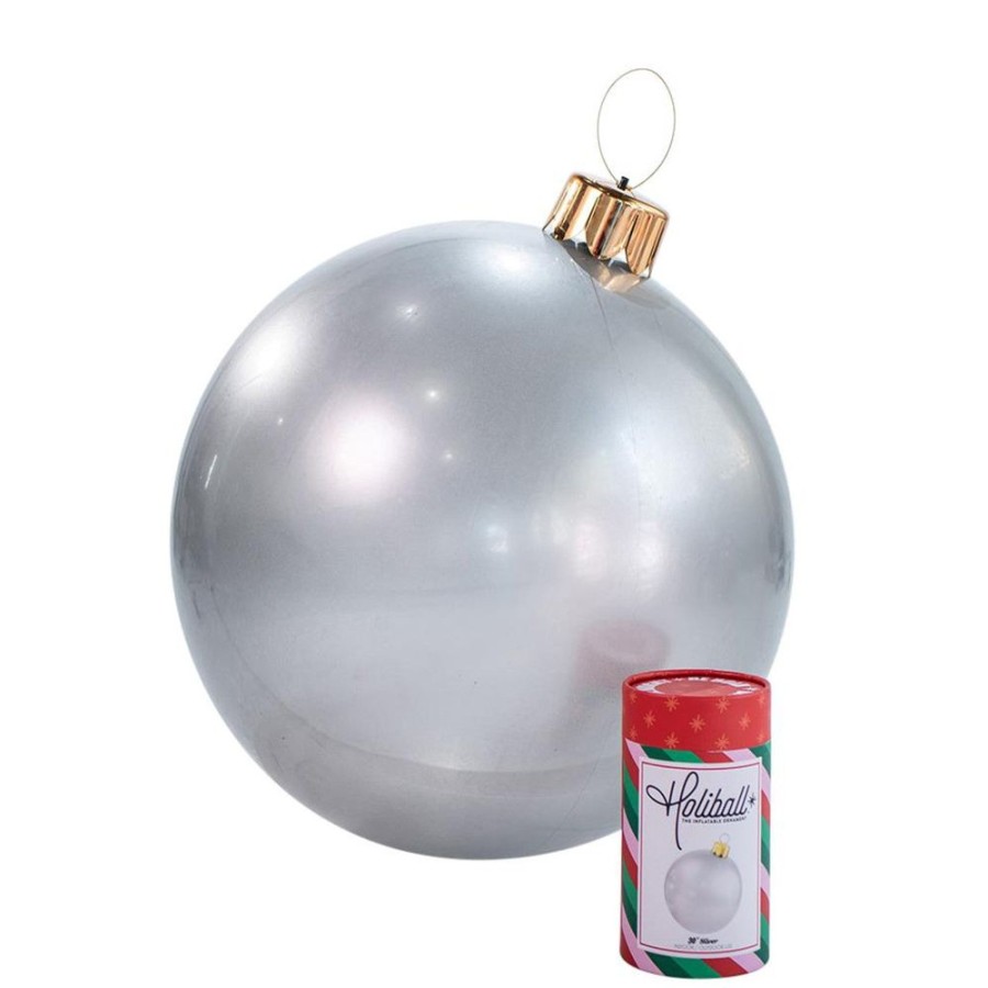 Cottage Kitchen HOLIBALL Decor | Holiball- 18" Silver Inflatable Ball