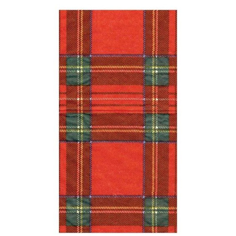 Cottage Kitchen CASPARI Napkins | Caspari- Royal Plaid Paper Napkin