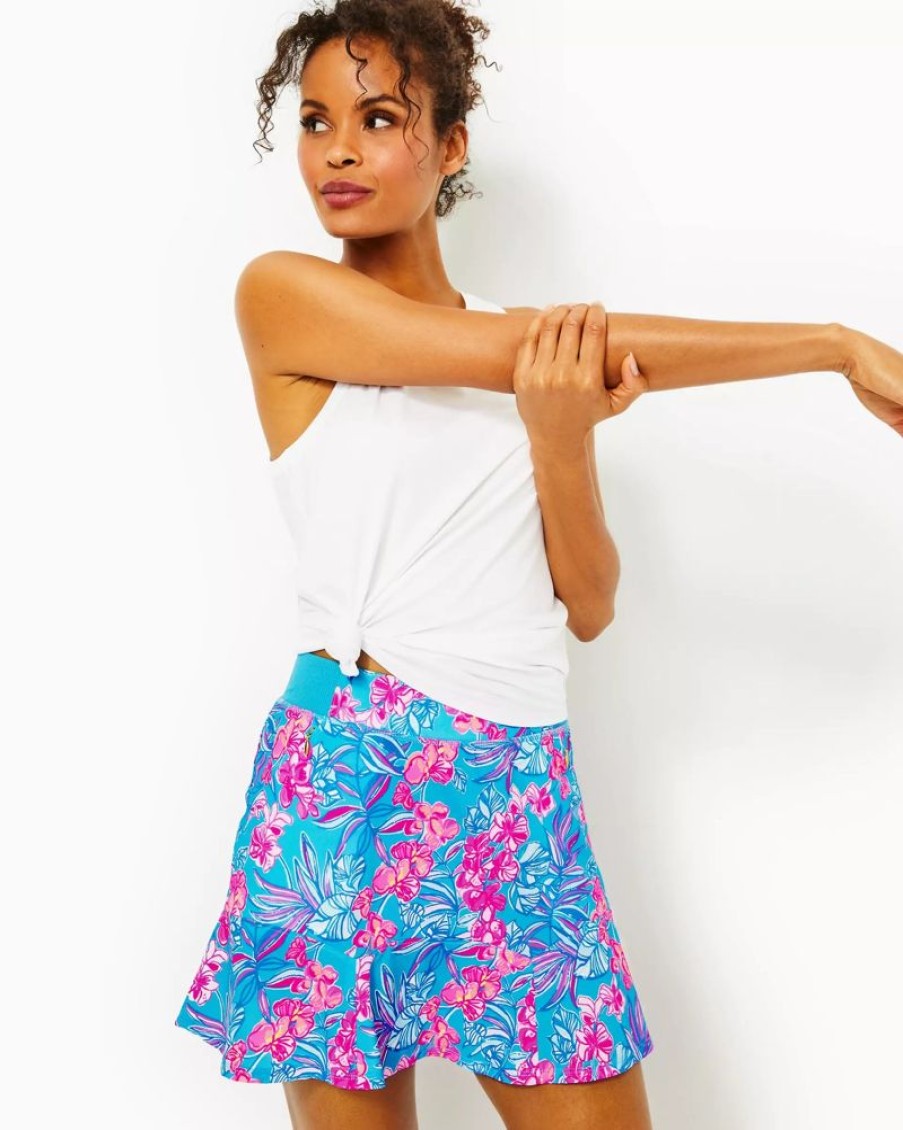 Women LILLY PULITZER Activewear | Lilly Pulitzer- Luxletic Fara Skort Cumulus Blue