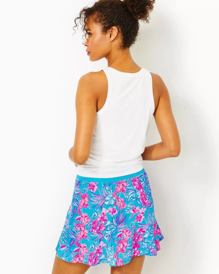 Women LILLY PULITZER Activewear | Lilly Pulitzer- Luxletic Fara Skort Cumulus Blue