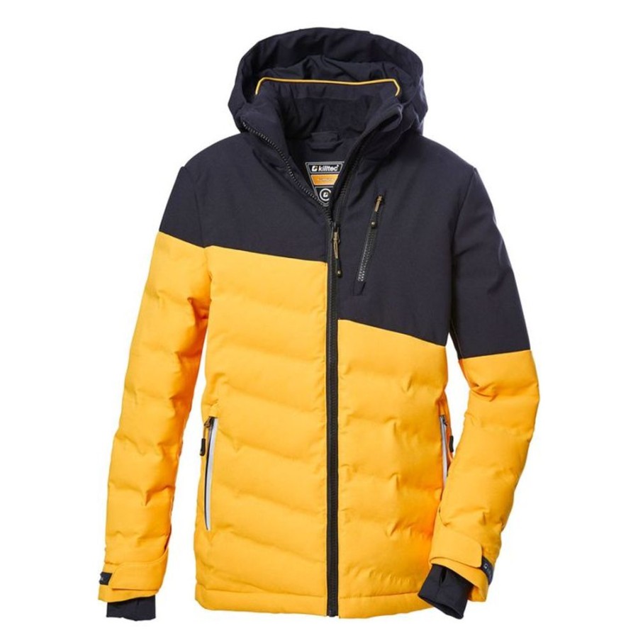 Kid KILLTEC Jackets & Outwear | Killtec- Boys Ksw 172 Quilted Ski Jacket Dark Yellow