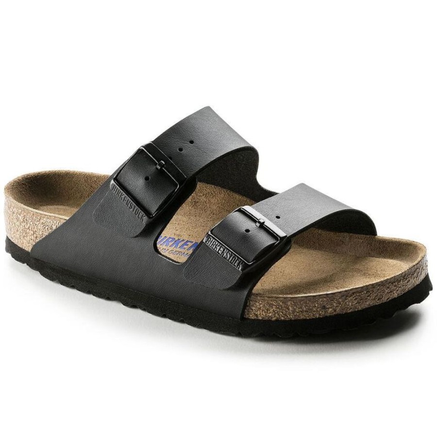 Women BIRKENSTOCK Casual Footwear | Birkenstock- Arizona Soft Footbed Birko-Flor Sandal Black