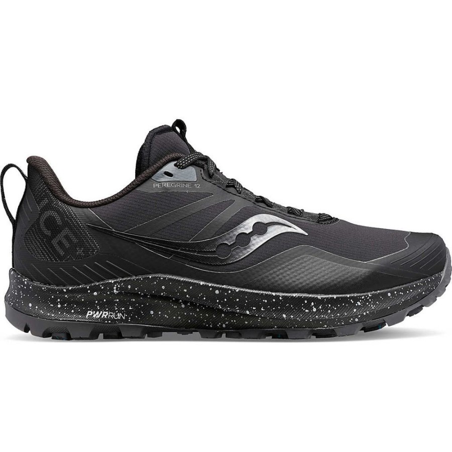 Men SAUCONY CANADA Athletic Footwear | Saucony- Men'S Peregrine Ice+ 3 Athletic Shoe Black-Shadow