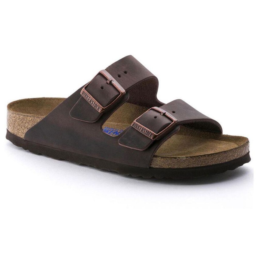 Men BIRKENSTOCK Sandals | Birkenstock- Arizona Leather Soft Footbed Sandal Habana