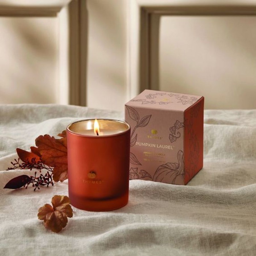 Cottage Kitchen THYMES Candles | Thymes- Pumpkin Laurel Aromatic Candle