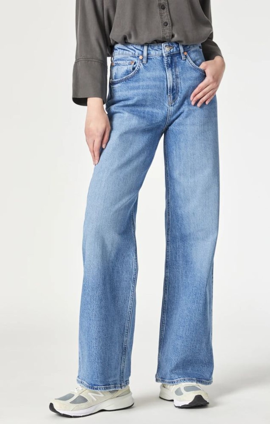 Women MAVI Bottoms | Mavi- Florida Wide Leg Jeans Recycled Blue