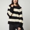 Women VELVET Tops | Velvet- Ladies Ciara Sweater Black-Ivory