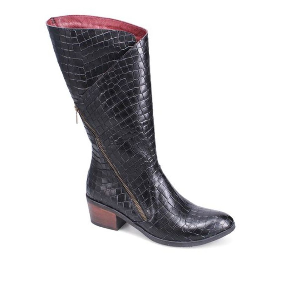 Women BUENO Casual Footwear | Bueno- Women'S Camille Boot Black Croc