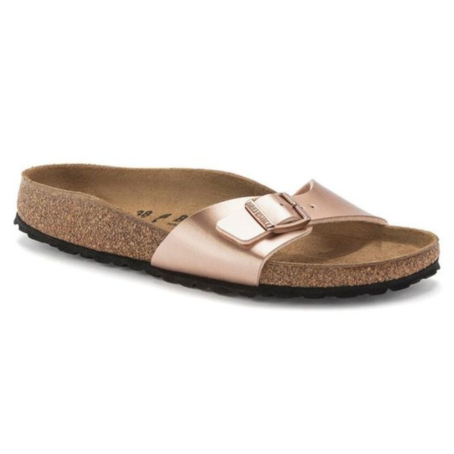 Women BIRKENSTOCK Casual Footwear | Birkenstock- Women'S Madrid Metallic High Shine Sandal Copper