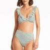 Women SEA LEVEL Tops | Sea Level- Ladies Capri Frill French Bralette Swim Top Khaki