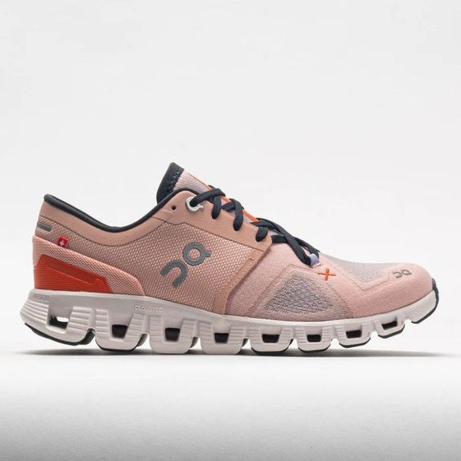 Women ON-RUNNING Sneakers | On-Running- Women'S Cloud X 3 Athletic Shoe Rose