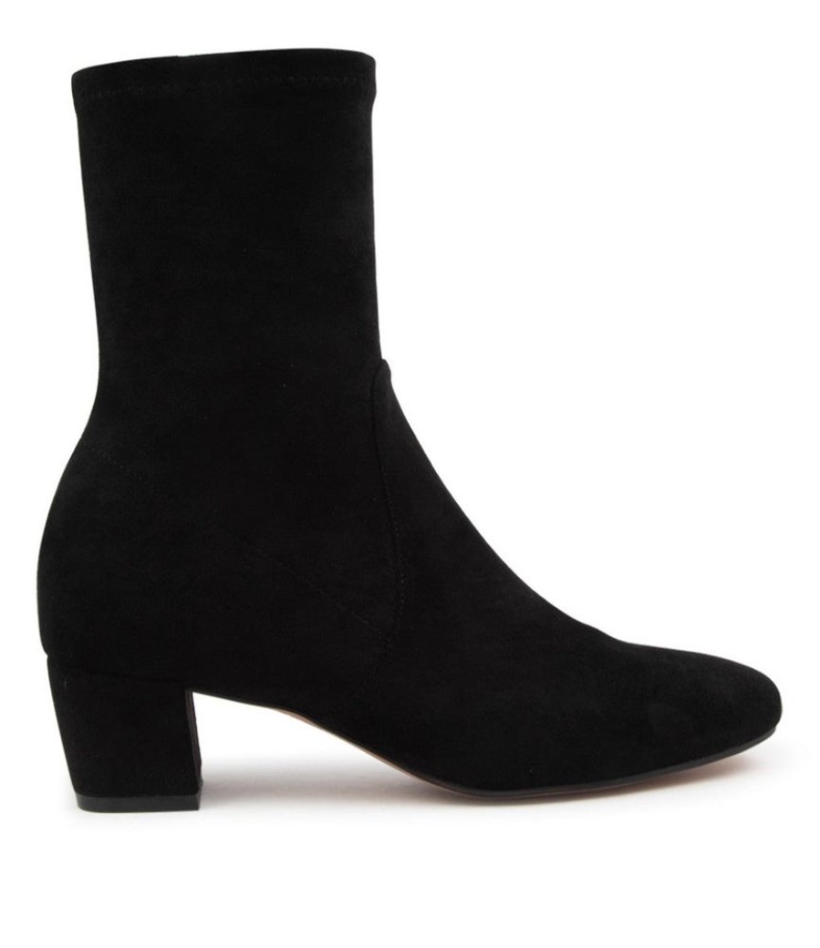 Women DJANGO & JULIET Casual Footwear | Django & Juliette- Women'S Hartful Bootie Blk Microsuede