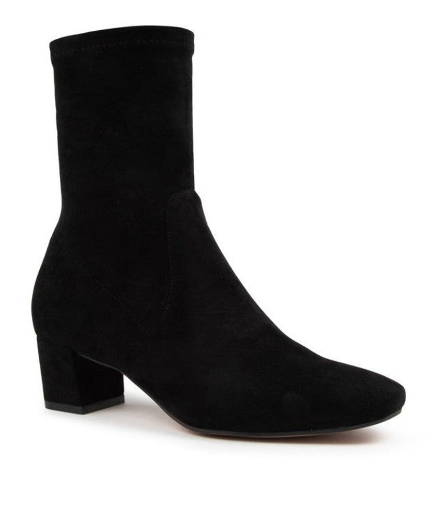 Women DJANGO & JULIET Casual Footwear | Django & Juliette- Women'S Hartful Bootie Blk Microsuede