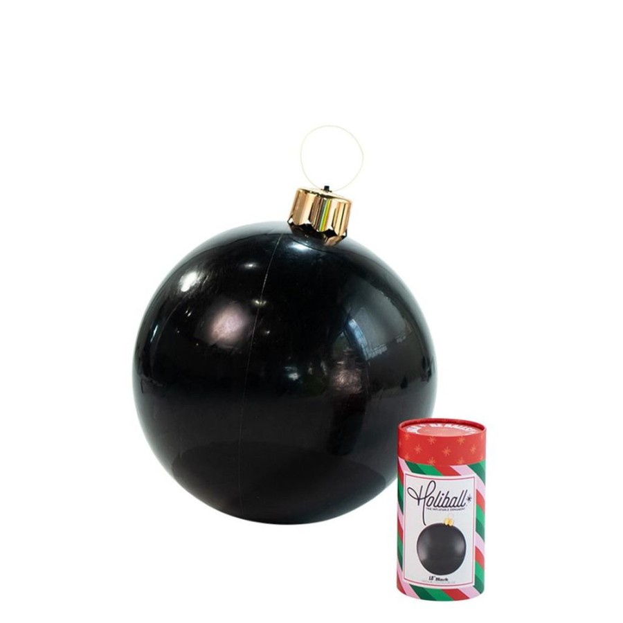 Cottage Kitchen HOLIBALL Ornaments | Holiball- 18" Black Inflatable Ball