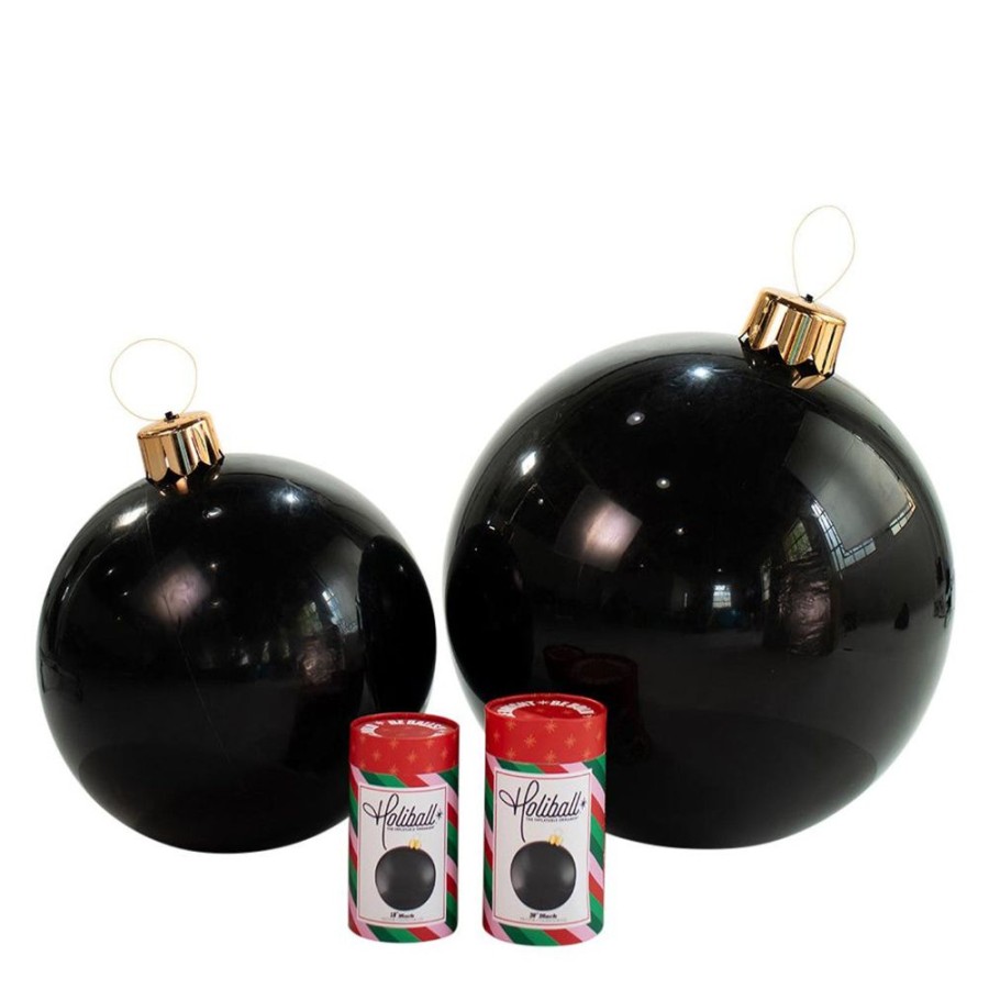 Cottage Kitchen HOLIBALL Ornaments | Holiball- 18" Black Inflatable Ball