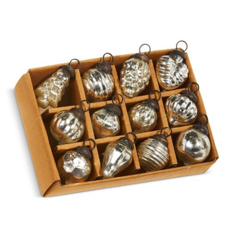 Cottage Kitchen RAZ IMPORTS Ornaments | Raz Import- Box Of Silver Ornaments