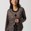 Women JOSEPH RIBKOFF Tops | Joseph Ribkoff- Women'S 233953 Suede Jacket Black