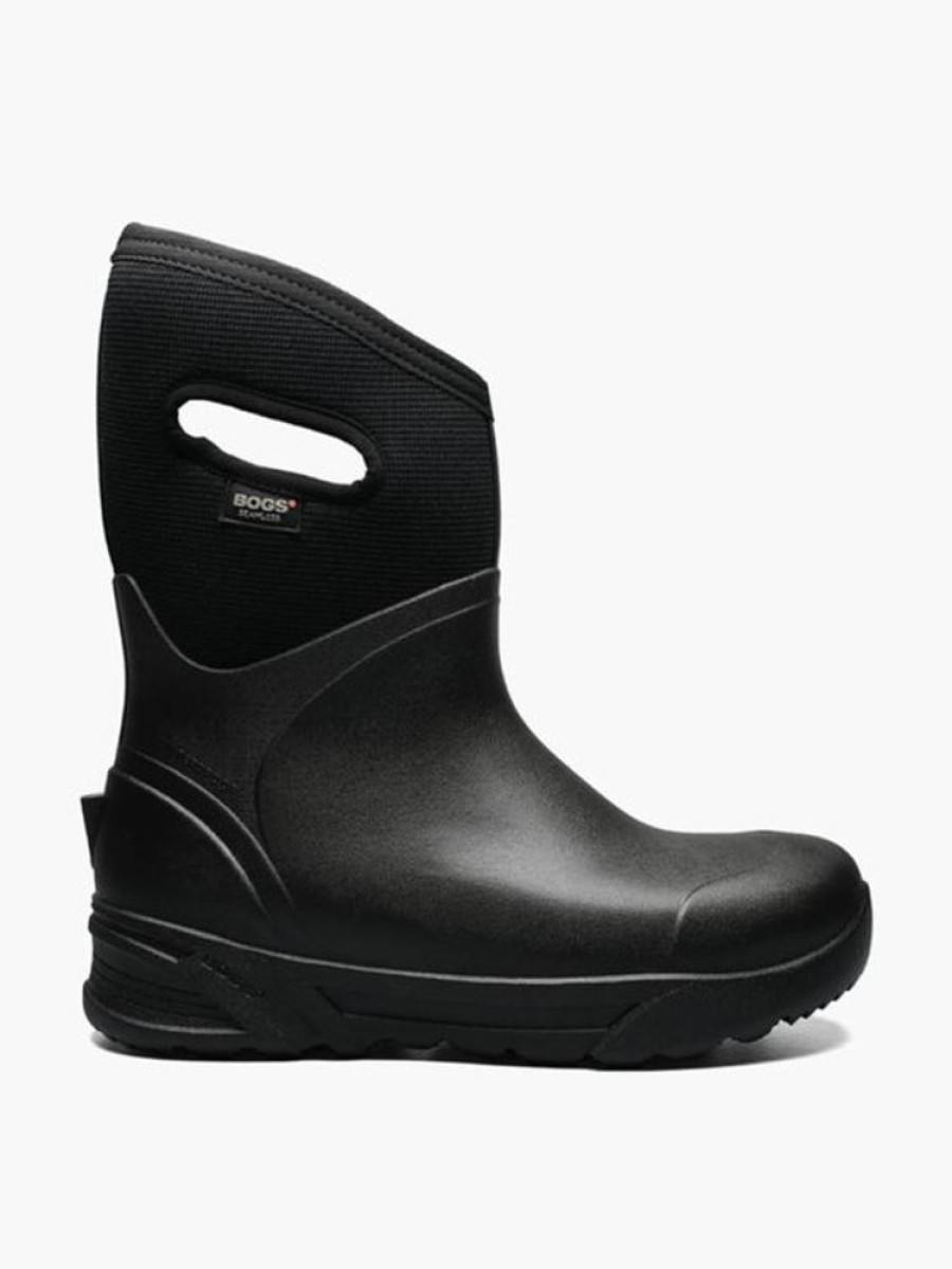 Men BOGS Winter Boots | Bogs- Men'S Bozeman Mid Winter Boot Black