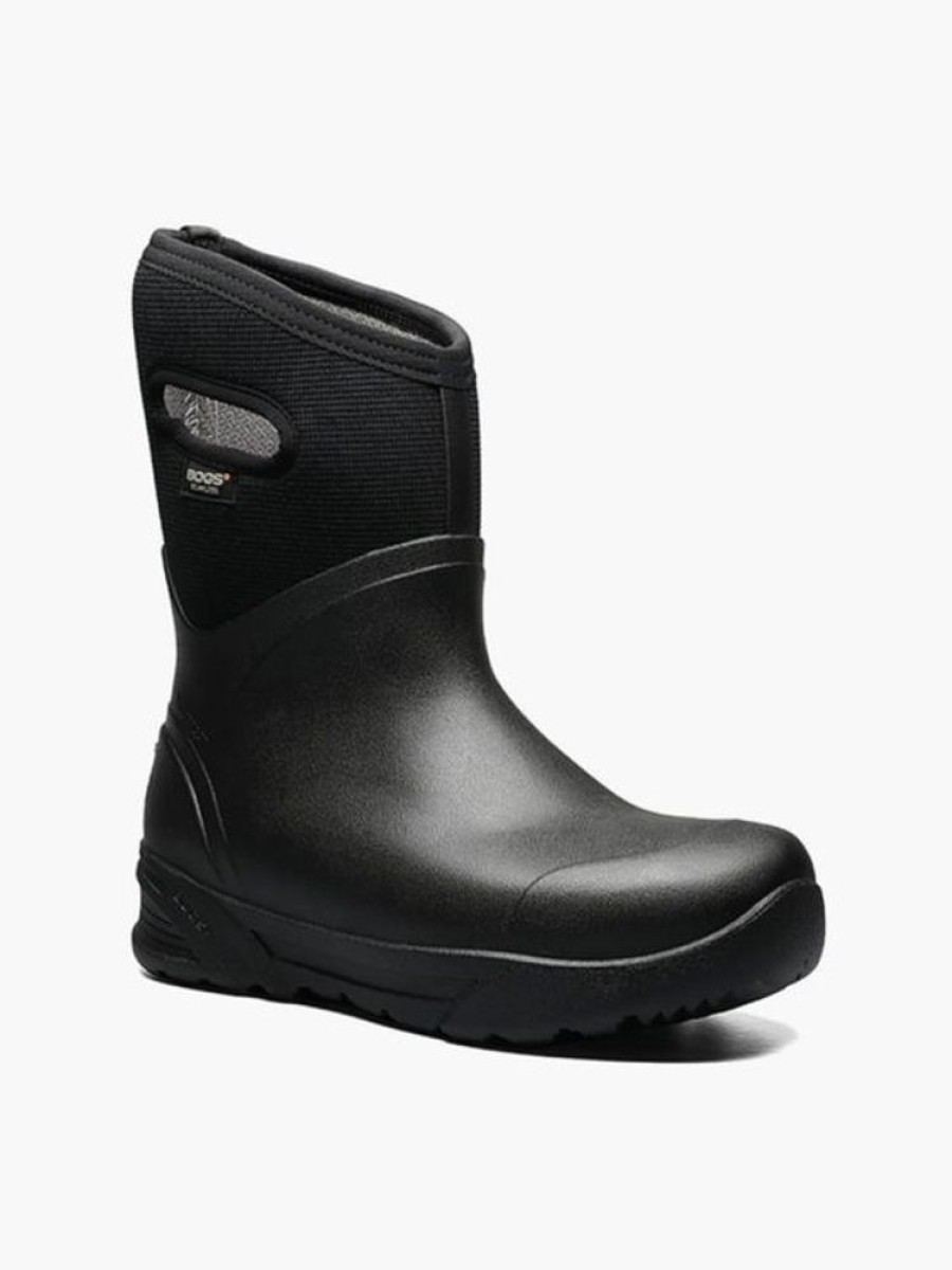 Men BOGS Winter Boots | Bogs- Men'S Bozeman Mid Winter Boot Black