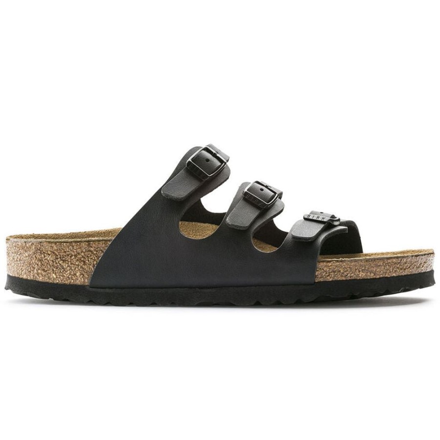 Women BIRKENSTOCK Sandals | Birkenstock- Florida Soft Footbed Birko-Flor Sandal Black