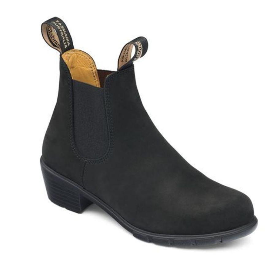 Women BLUNDSTONE Casual Footwear | Blundstone-Women'S 1960 Nubuck Heeled Boot Black