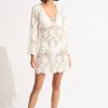 Women SEAFOLLY Cover-Ups | Seafolly- Ladies Crochet Kaftan White