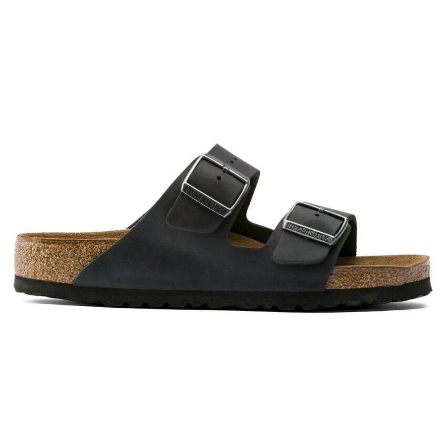 Men BIRKENSTOCK Sandals | Birkenstock- Arizona Soft Footbed Oiled Leather Sandal Black