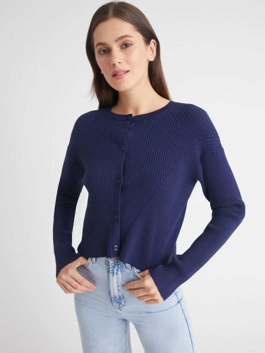 Women 525 AMERICA Tops | 525 America- Women'S Rhea Cardigan Indigo