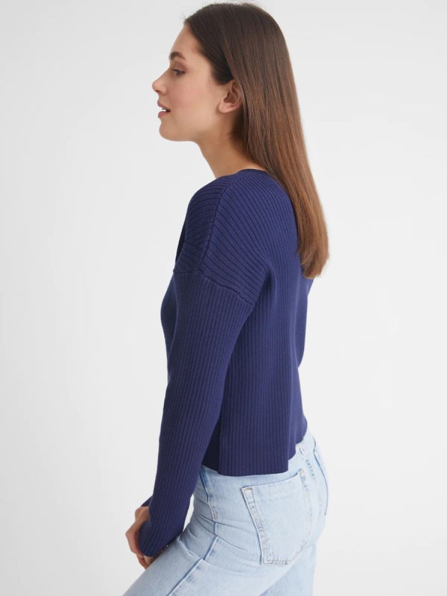 Women 525 AMERICA Tops | 525 America- Women'S Rhea Cardigan Indigo