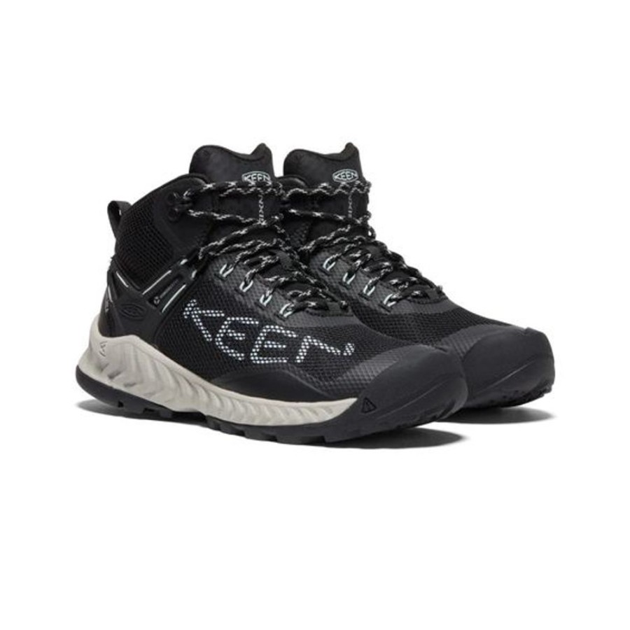 Women KEEN Dress Shoes | Keen- Women'S Nxis Evo Mid Wp Shoe Black-Blue