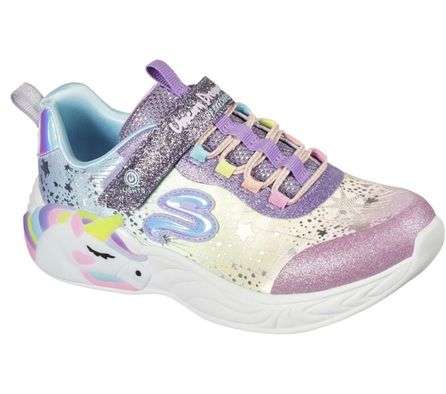 Kid SKECHERS Casual Footwear | Skechers- Kids Ultra Groove Shoe Purple Multi